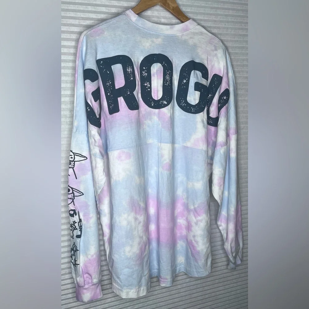 Disney Parks Star Wars Mandalorian Grogu baby yoda Tie Dye Spirit Jersey XL - Picture 8 of 8